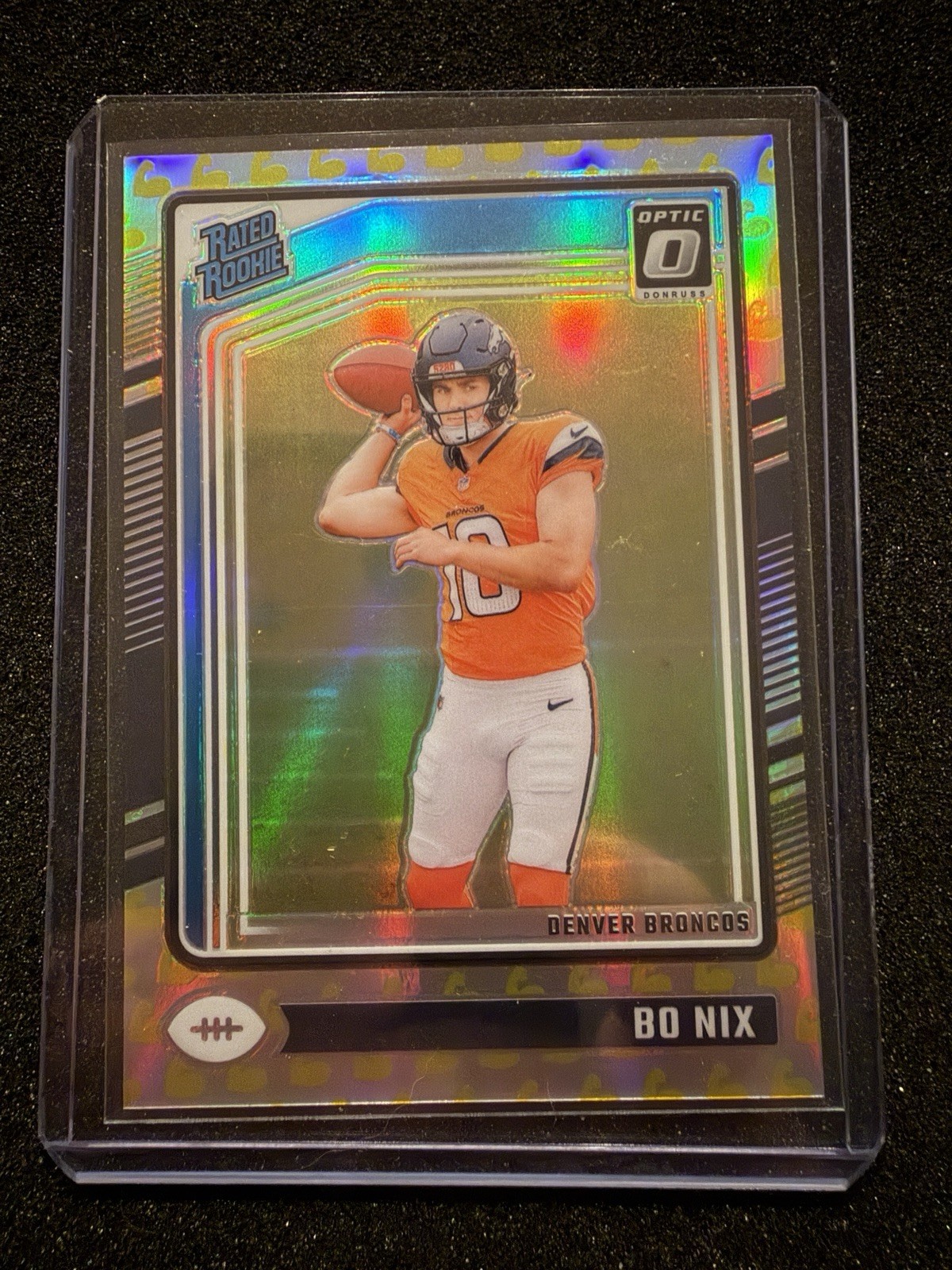 2024 Panini Donruss Optic - Rated Rookie Bo Nix #209 Flex Prizm /149 (RC)
