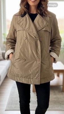 Add_ Kurzmantel doppelreihig Nylon gefüttert Wolle / Kaschmir taupe / Gr.38