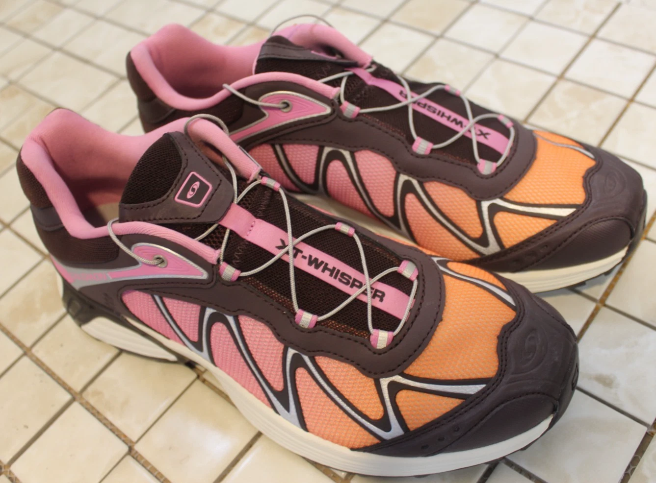 SALOMON XT WHISPER UNISEX TAGLIA 9 M UOMO 10 M CON ARANCIONE ROSA BRN 478767S