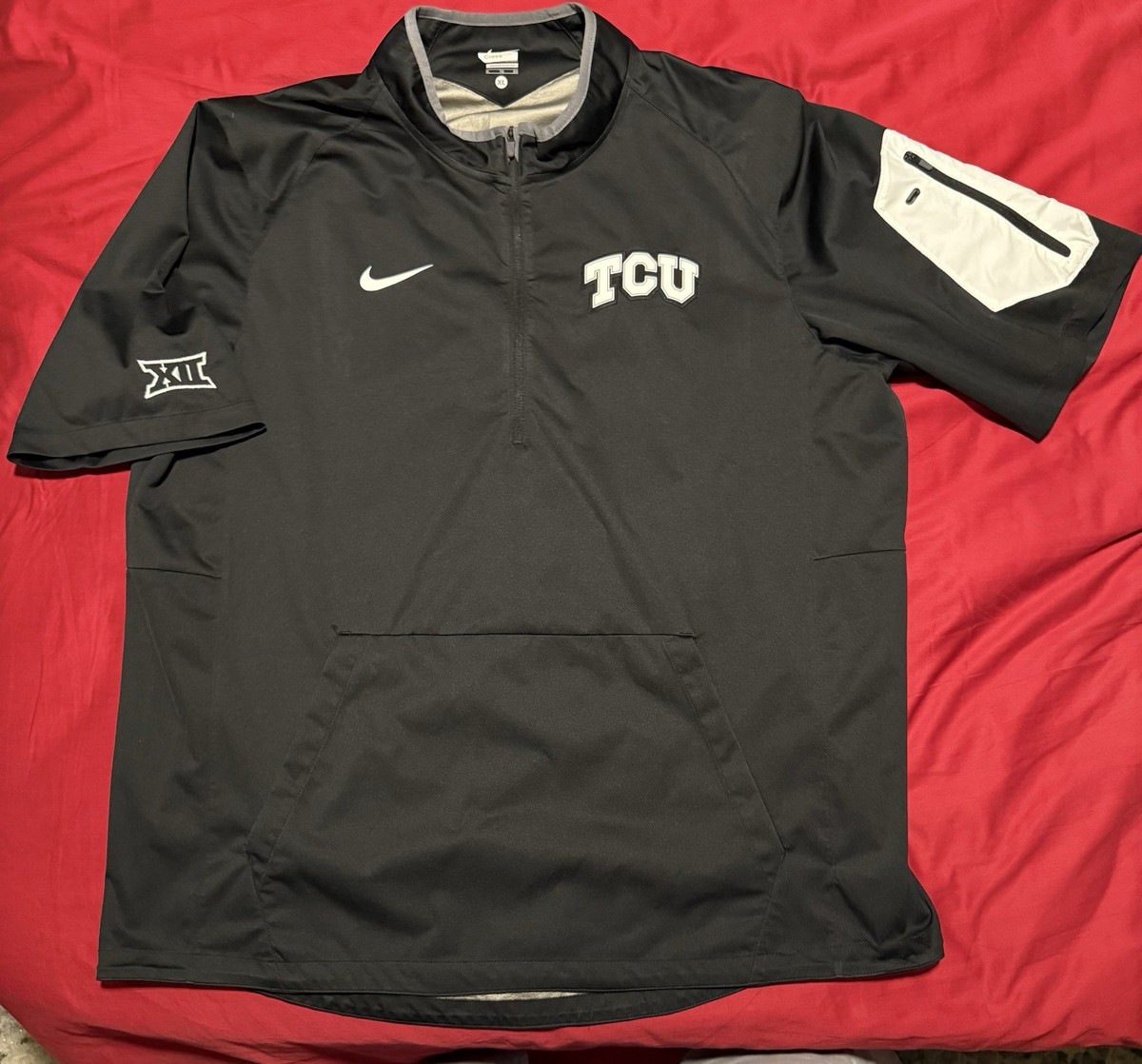 Nike TCU Horned Frogs Team Issued Coach Pullover 1/4 Zip Shield