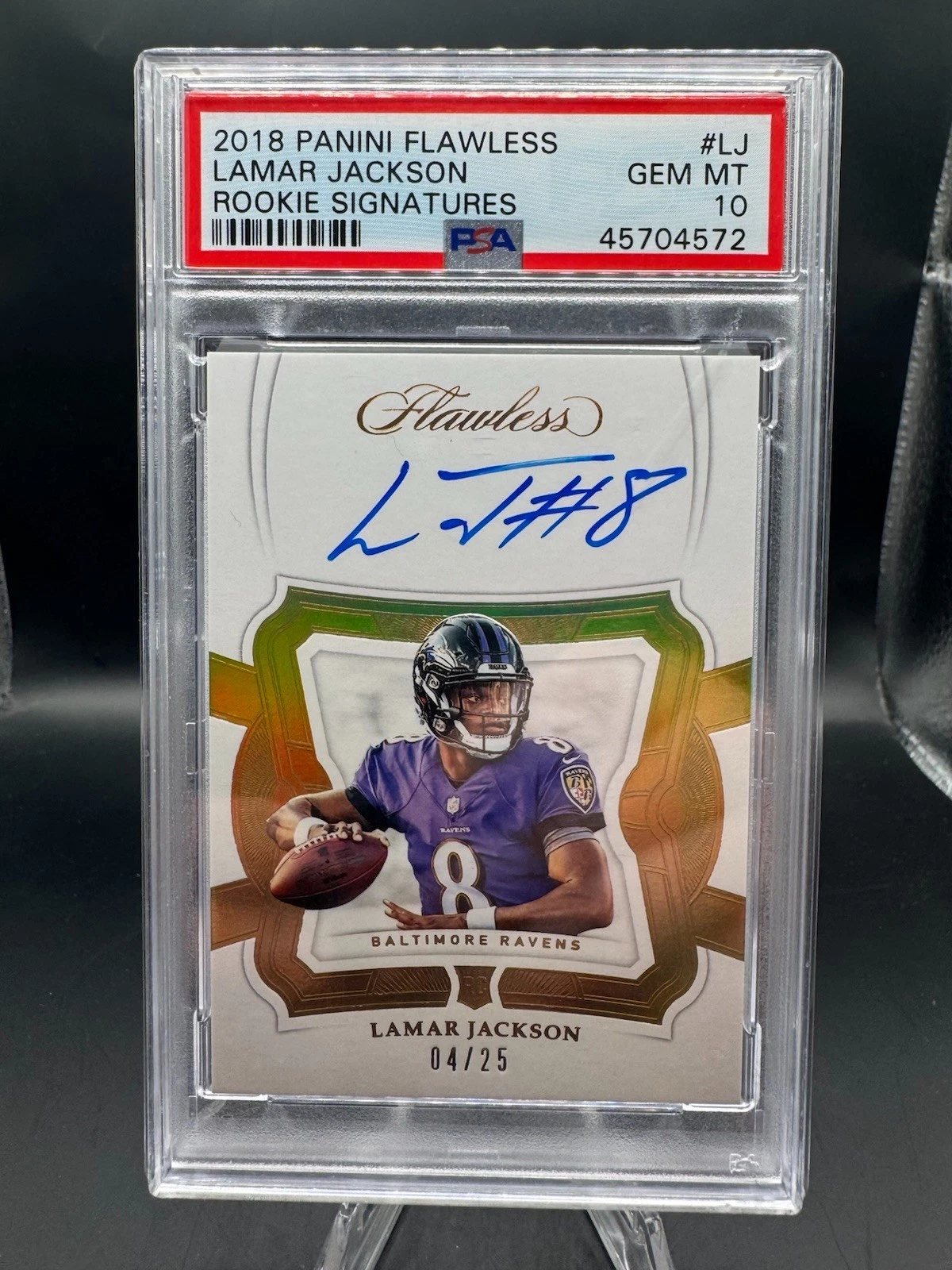 Lamar Jackson Panini Flawless Rookie Signatures #LJ Base