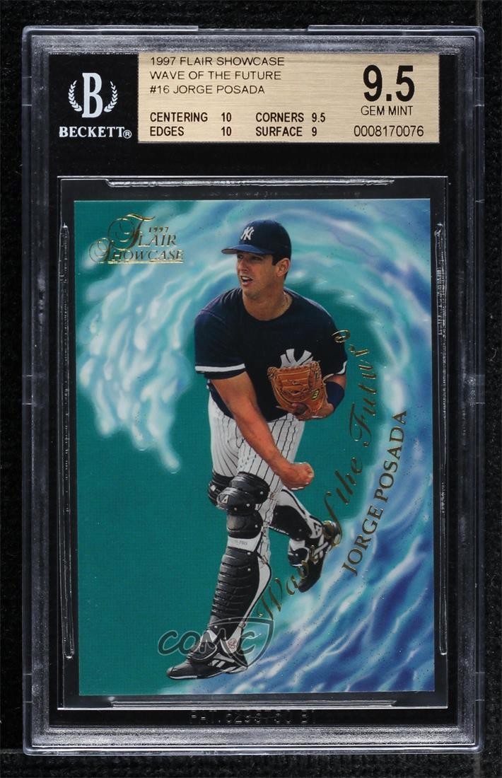 1997 Flair Showcase Wave of the Future Jorge Posada #16 BGS 9.5 GEM MINT b4d