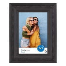 Mainstays 5x7 Beaded Black Tabletop Picture Frame,7.50 x 0.60 x 9.50 in