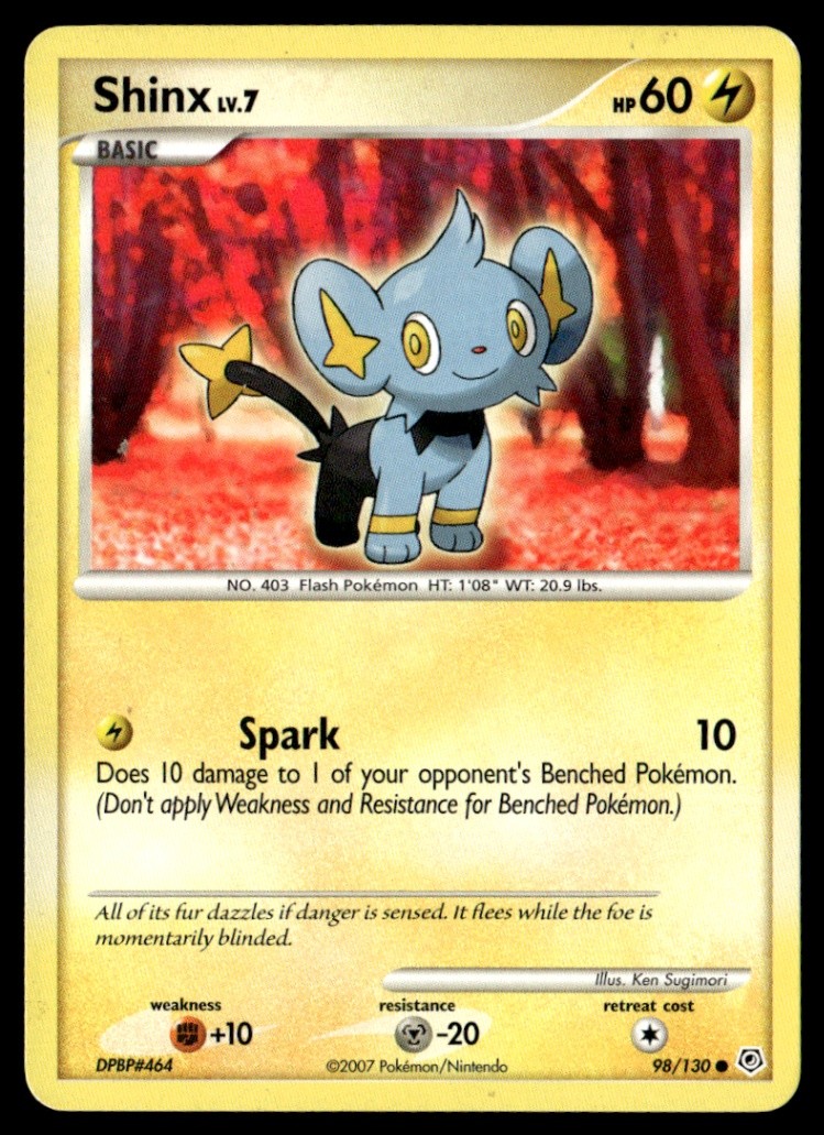 Shinx Common Normal Diamond and Pearl 98/130 NM Pokémon TCG