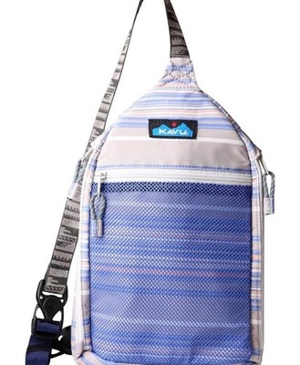KAVU Yoho Sling Pack Crossbody Backpack Bag Purse Simple Stripe Water Resistant
