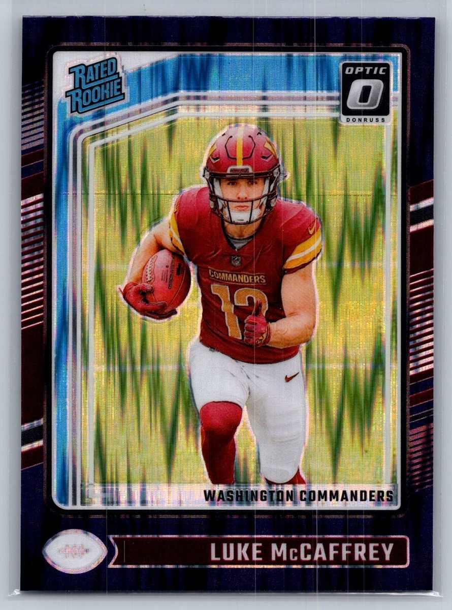 2024 panini donruss optic football luke mccaffrey purple shock