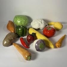 Lot Of 13 Vintage Hand Blown Art Glass Vegetables Murano Style Art Deco
