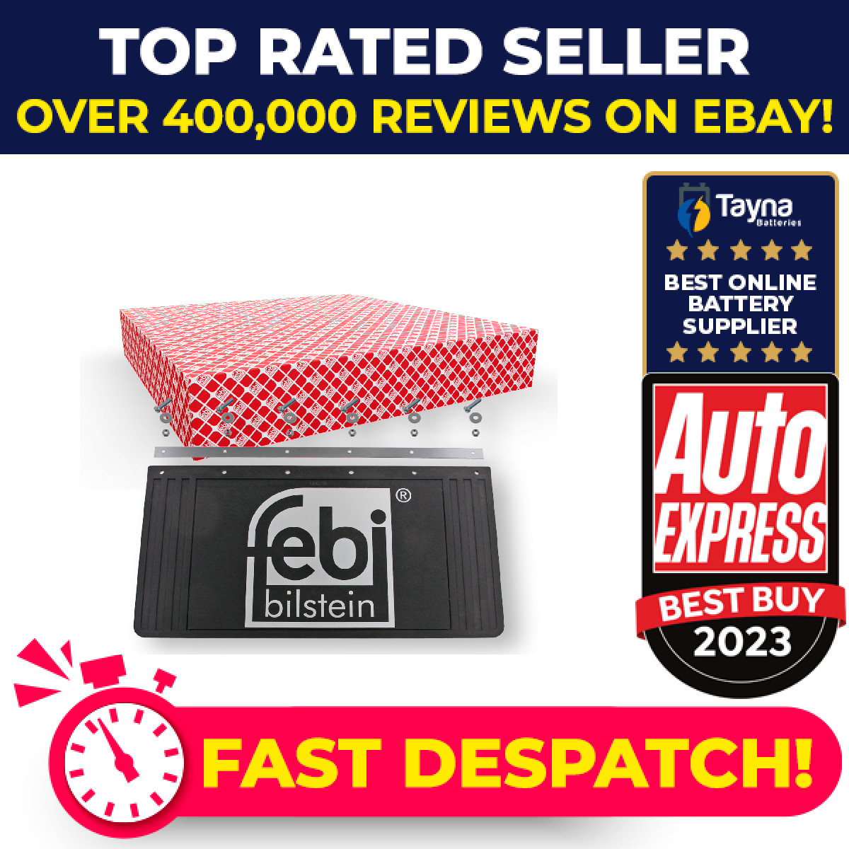 Pair of CV Truck Lorry mud flaps with fixings 300x600 Febi 30807 Brand New
