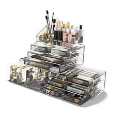  Makeup Cosmetic Organizer Storage Drawers Display Boxes Case with 12 
