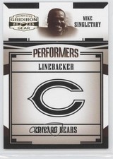 2005 Donruss Gridiron Gear Performers 307/500 Mike Singletary #P-36 HOF 0b0