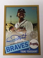 Touki Toussaint 2020 Topps 1985 35th Anniversary Autographs Gold Parallel #45/50