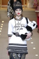 Dolce & Gabbana White "Fashion Eden" Short T-shirt Dress (Size: IT40)