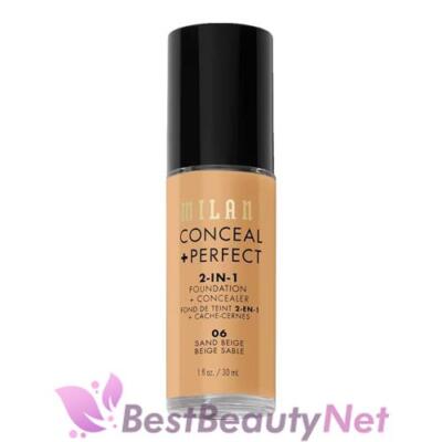 Milani Conceal + Perfect 2 In 1 Foundation 06 Sand Beige 1oz / 30ml