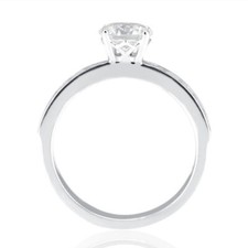1 3/4 Carat Affordable Round Cut Diamond Engagement Ring I/I2 14K White Gold