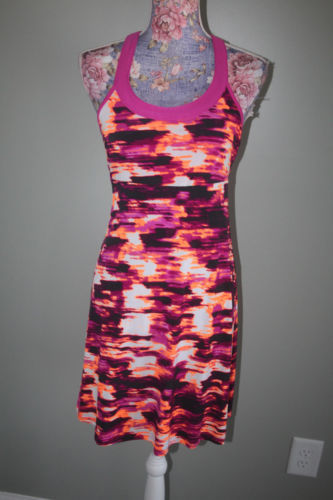 NEW Tek Gear Womens Cruise Travel Drapey Athletic Dress Tie Dye Stretch XS 2 NWT