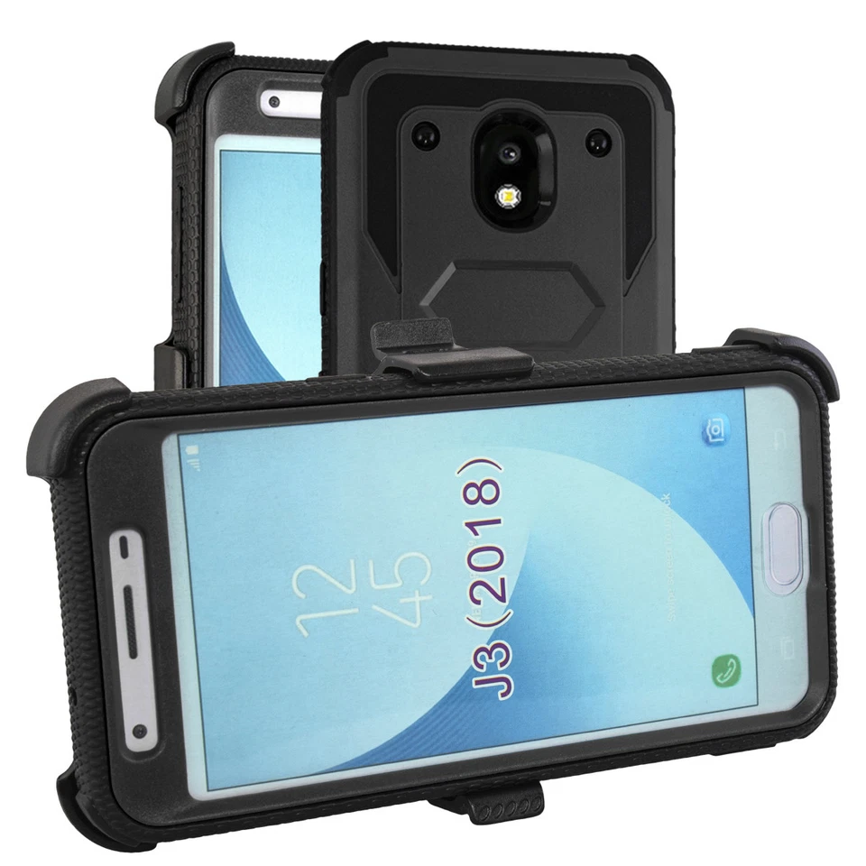 Funda rígida refinada con clip para cinturón para Samsung Galaxy J3 2018/Express Prime 3 Foto 3 de 4