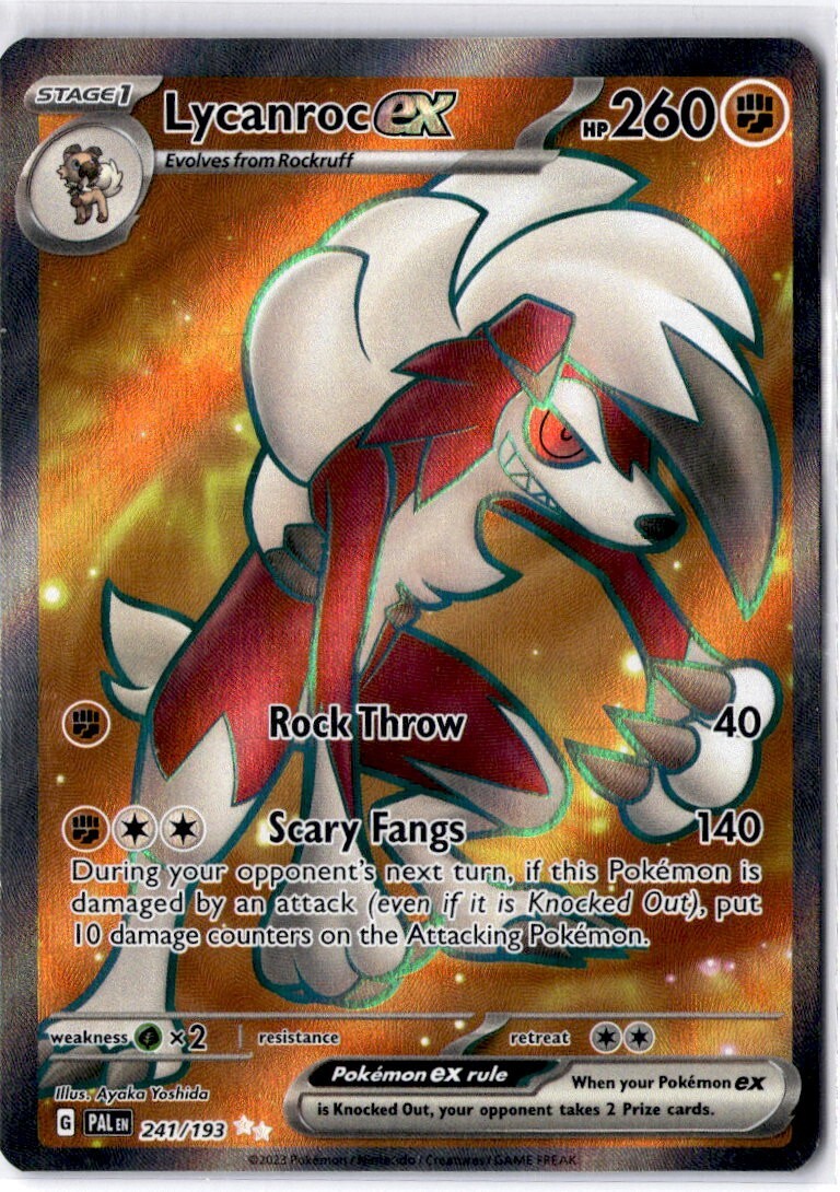Pokemon Lycanroc ex 241/193 - Paldea Evolved - Full Art Near Mint English