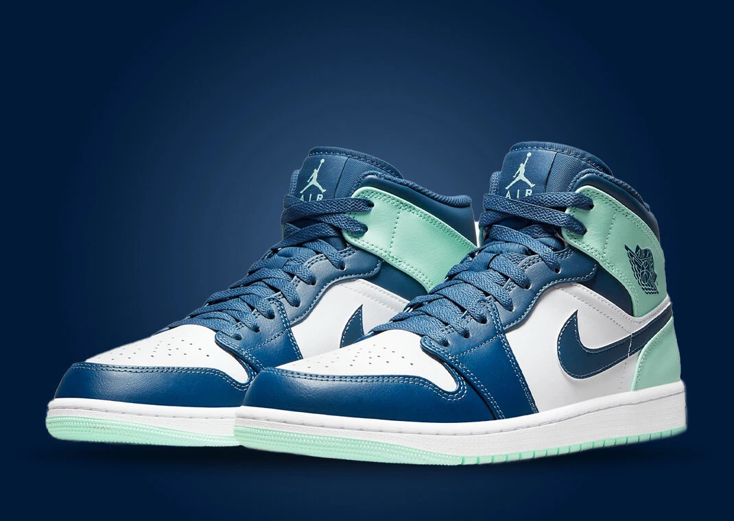 Air Jordan 1 Mid 'Blue Mint' 554724-413