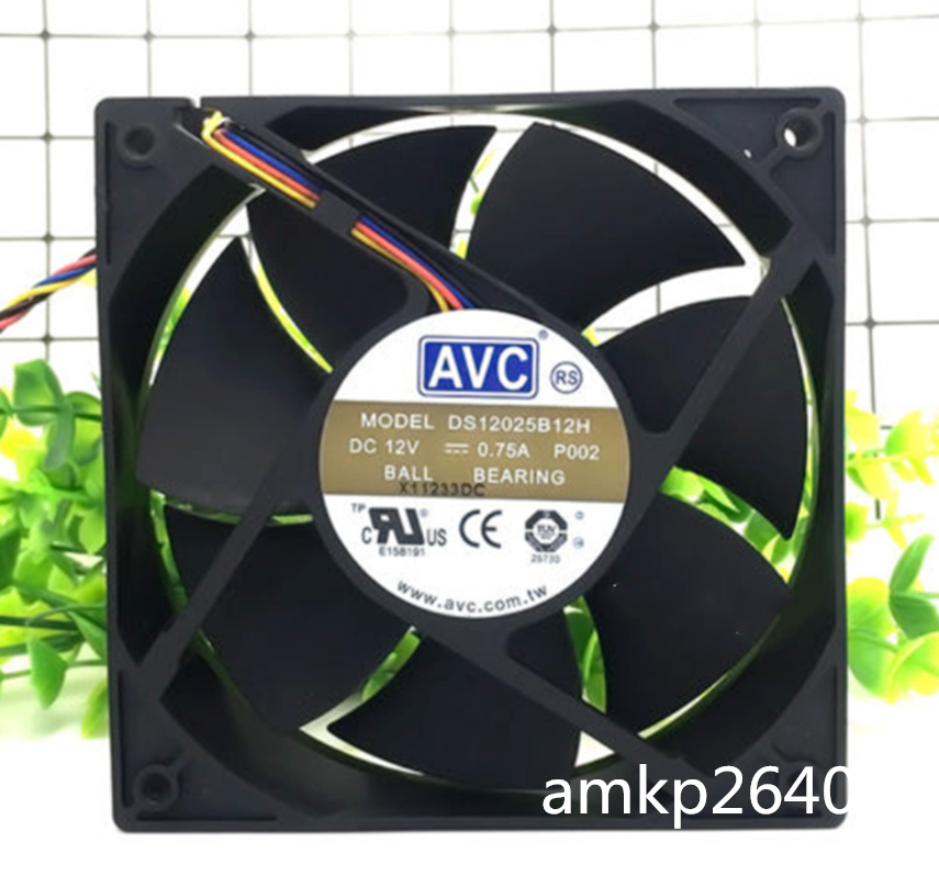 AVC DS12025B12H 12025 12V 0.75A 4-wire PWM Temperature Control Speed