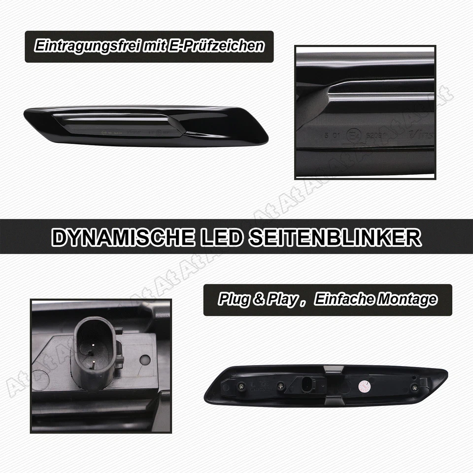 LED Fender Seitenblinker Blinker für BMW 5 Series F10 F11 Sedan Touring 2011-13 - Bild 4 von 4