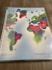 ExcelloBrands Deluxe Teacher Planner 8.5 x 11 - Undated - World Map Design