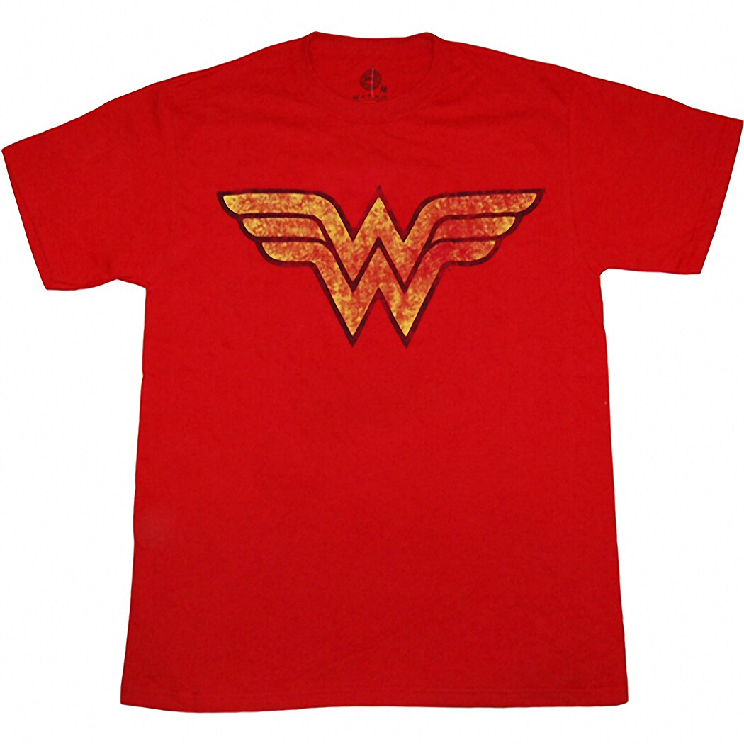 ALTRA Maglietta Wonder Woman effetto invecchiato simbolo