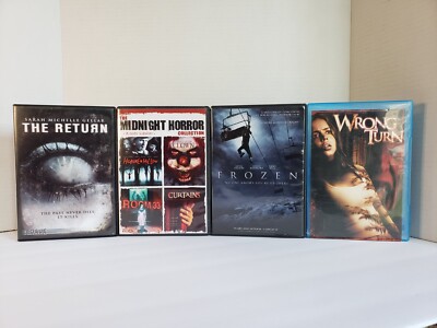 HORROR DVD LOT OF 4 ! (Pre-owned) Wrong Turn,Return,Frozen,Midnight collection.