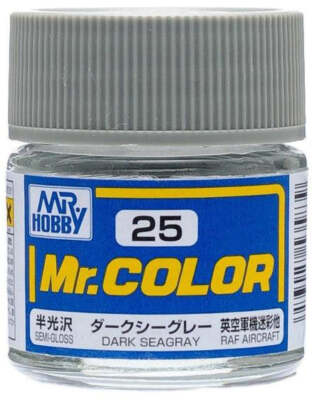 Mr. Hobby C25 Mr. Color Semi Gloss Dark Seagray Lacquer Paint 10ml - US