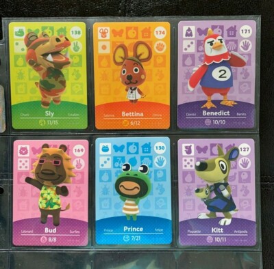animal crossing amiibo cards rare 6 Rare Animal Cross Amiibo Card Lot 4 - #138 #174 #171 #169 #130 #127 - New