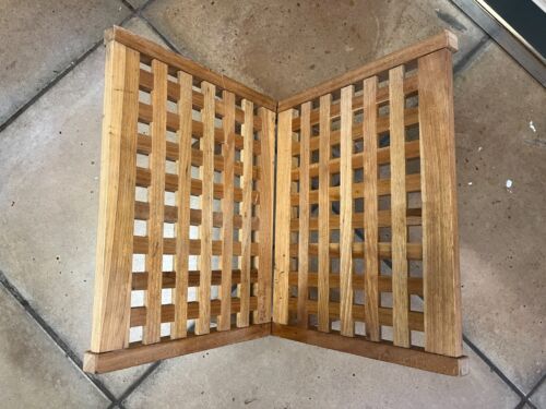 Mid Century Unpolished Teak Wooden Newspaper/ Magazine Rack - Picture 2 of 7