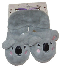  NWT Girls SNUGGLE NATION Koala Slippers Eye Mask  Hair Clips Size 10-11 FS: 