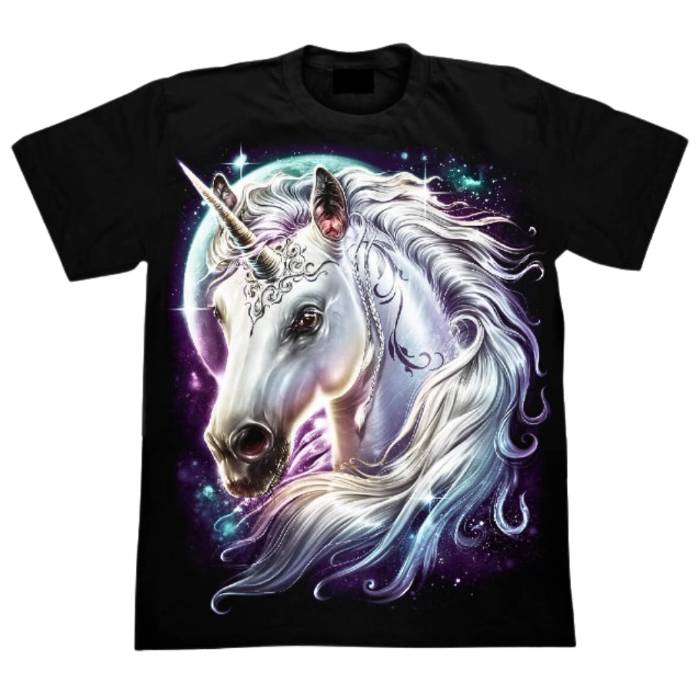 T-Shirt Unicorn Magical Charm Graphic Mens Glow In The Dark Party