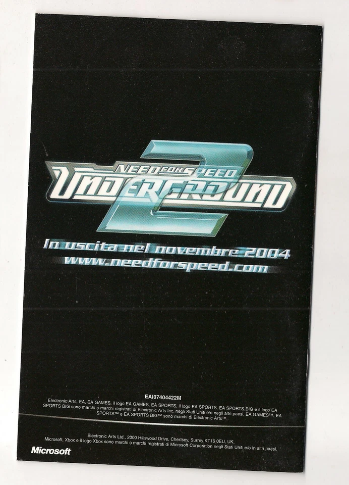 Microsoft Xbox Spielanleitung Manual - Burnout 3 Takedown - Italienisch! (A64) - Bild 2 von 2