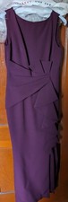 Eliza J Women’s Purple Sleeveless Cascading-Ruffle Gown Size 8 fits like size 6