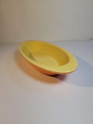 Trisa Two Tone Ceramic Yellow Orange Banana Split Ice Cream Dish