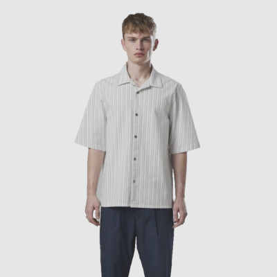 NN07 No Nationality Mens Large Striped Short Sleeve Shirt Ole 5373 NEW