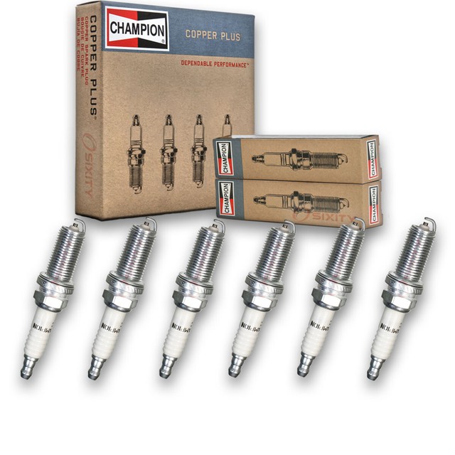 6 pc Champion Copper Spark Plugs for 20102011 Cadillac SRX Pre