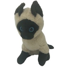 Vintage Siamese Cat Plush Blue Eyed Kitty Kitten Animal Fair Stuffed Animal