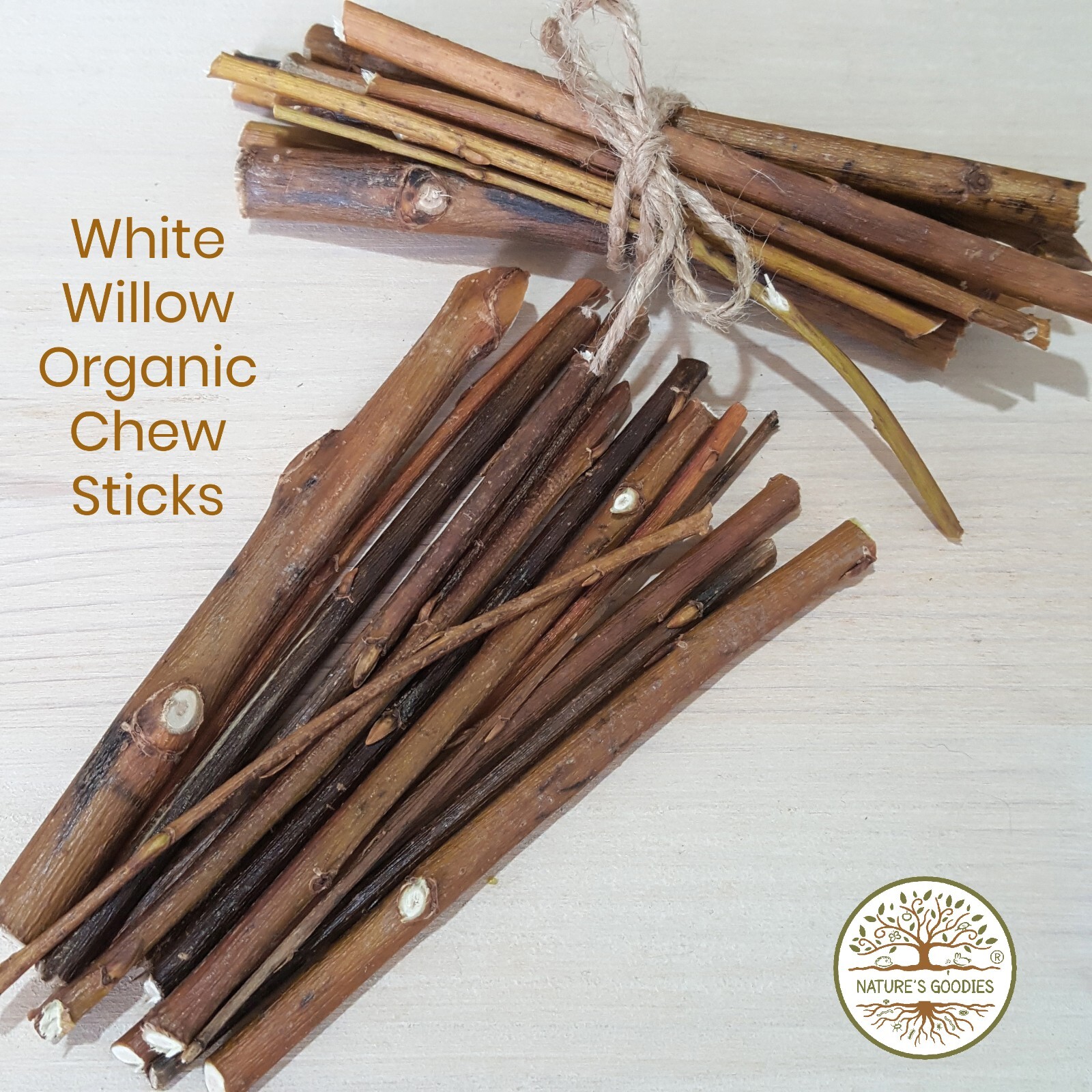Organic White Willow Sticks Pet Chew Toy Rabbits Guinea Pigs Gerbils Hamsters