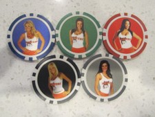 Hooters Girl Silver Anniversary Casino Chip Lot + FREE Las Vegas Poker Chip 