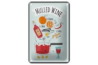 Blechschild Rezept Mulled Wine Orange Wine Anise 12X18 Cm Deko Schild