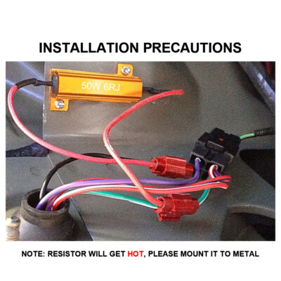 3157 Decoder Load Resistor Fix LED Turn Signal Hyper Flash Error Free Canceler - Foto 7