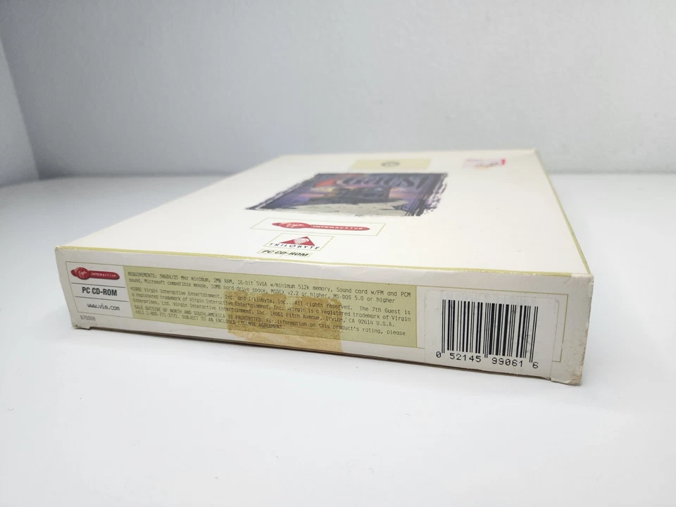 The 7th Guest - OG 1992 Big Box Retail CD-ROM Game - Open Box, Sealed, OBO - Image 4 of 4