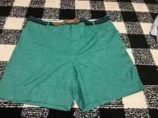 Vintage Men s Shorts Green Sz 40 Belt Preppy