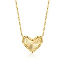 Heart Necklace for Women Dainty 14K Filled Necklace Cute Heart Pendant Gold
