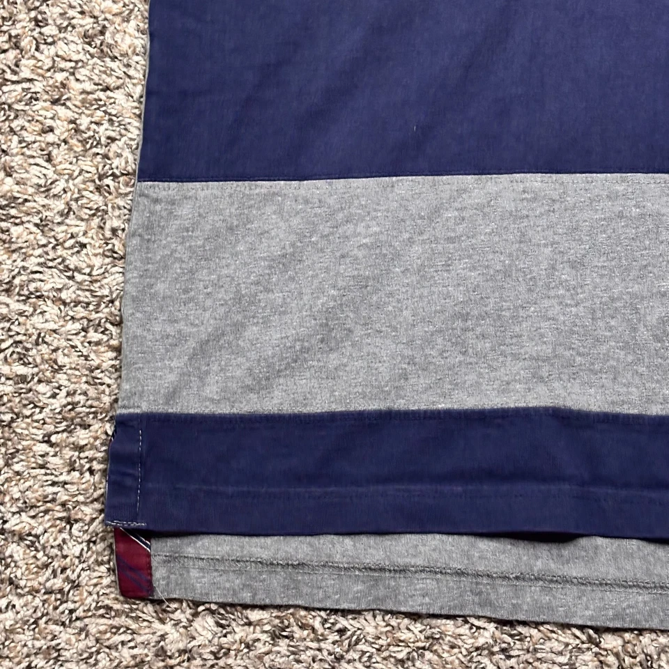 Polo EUA Assn manga longa rugby cinza marinho tamanho slim fit pequeno 18x26 - Imagem 3 de 4