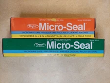 Vintage Dazey Micro-Seal Refill Box Lot of 2 Pouches & Roll of Pouch Material