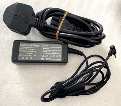 Ersatz 40 W 12 V 3,33 A 3,0 x 1,1 mm Netzteil für Mini Laptop mit UK-Stecker