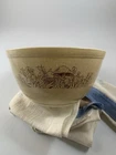 Vintage Pyrex Mixing Bowl 401 Forest Fancies Mushrooms Brown Tan Small  750ml