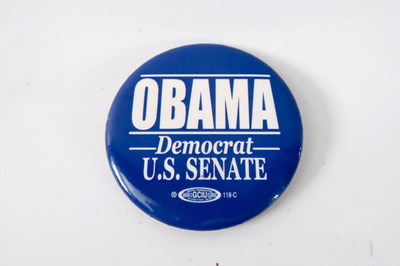 2004 Barack Obama Democrat for US Senate Official Election Pin Button